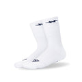 Pure White Grinder Lucky Cotton Crew Socks