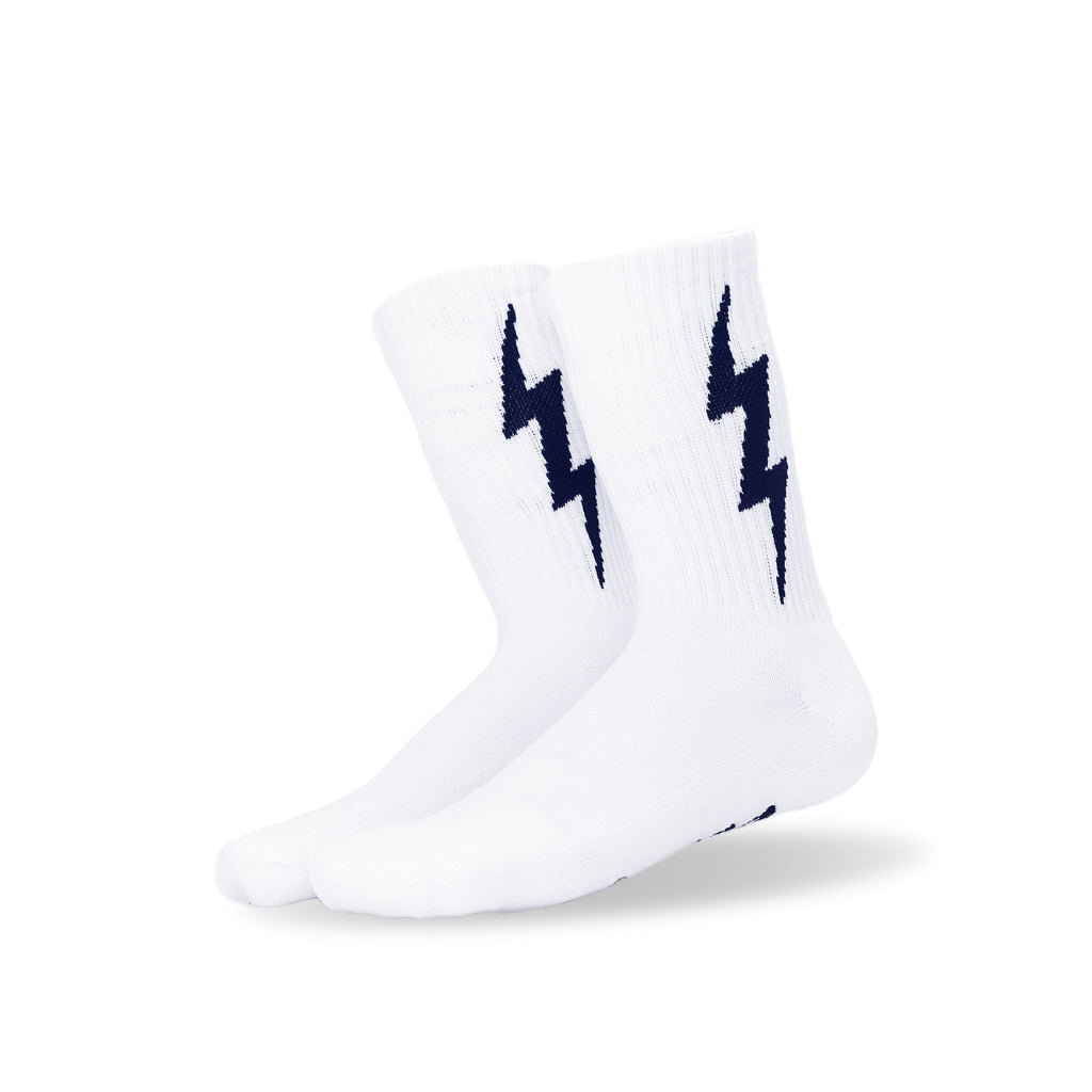 White VOLT Lucky Cotton Crew Socks