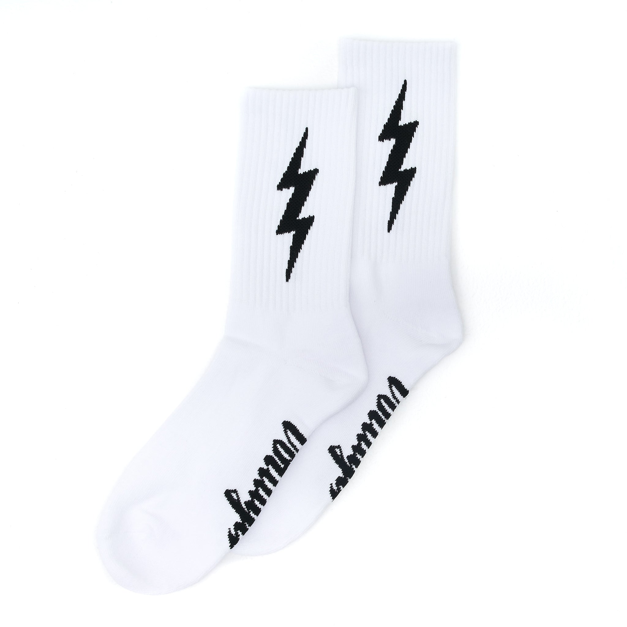 White VOLT Lucky Cotton Crew Socks